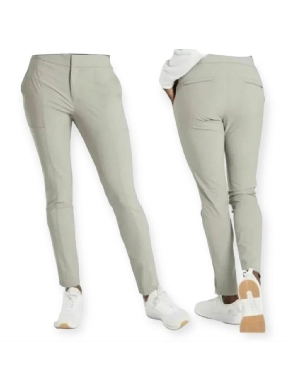 Athleta Gray Wander Stash Skinny Pants Size 10